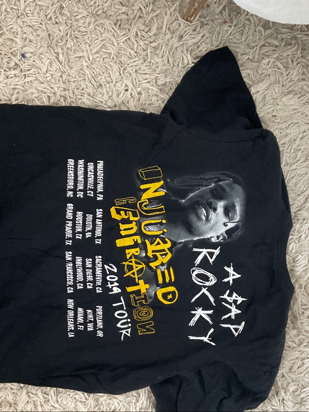 Black Graphic Short Sleeve Tour T-Shirt